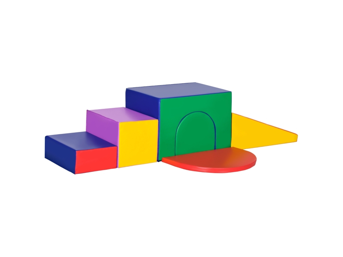 Juego De Bloques De Espuma Para Niños, Escaleras Cuadradas, Rampa, Multicolor