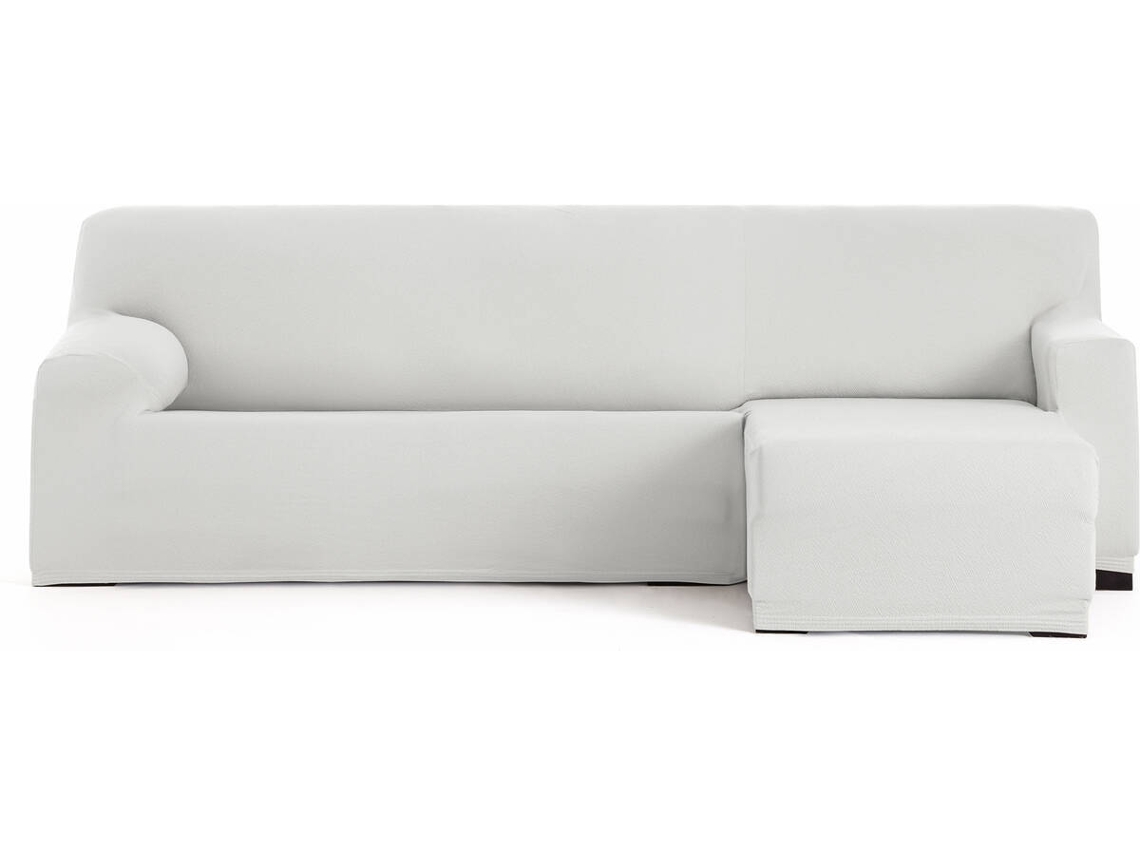 Funda de Chaise Longue Izquierda para Brazo Corto EYSA Premium Bronx Tejido Multielástico (250-310 cm - Poliéster - Blanco)