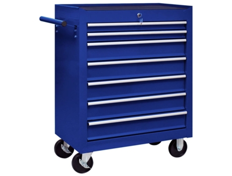MAISON EXCLUSIVE Carrito caja de herramientas 7 cajones azul