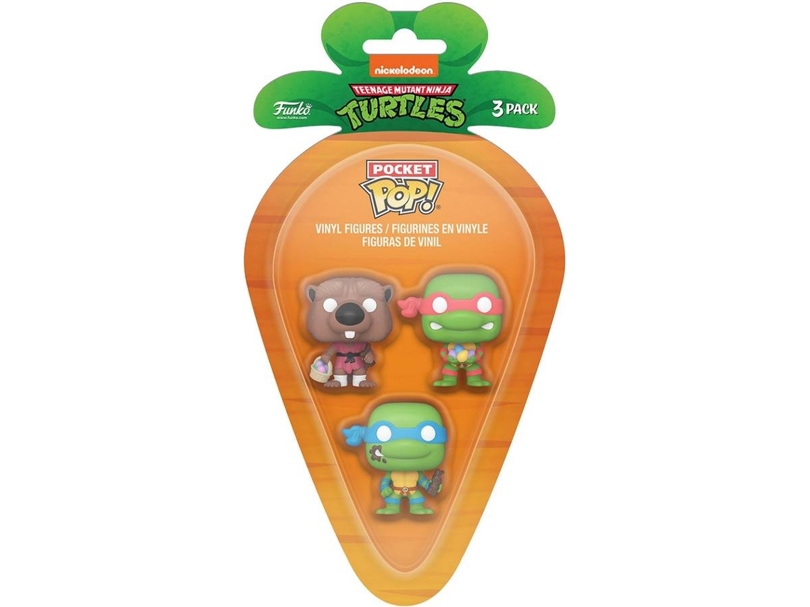 Figura Carrot Pocket FUNKO Pop!: Teenage Mutant Ninja Turtles - Leonardo/Raphael/Splinter