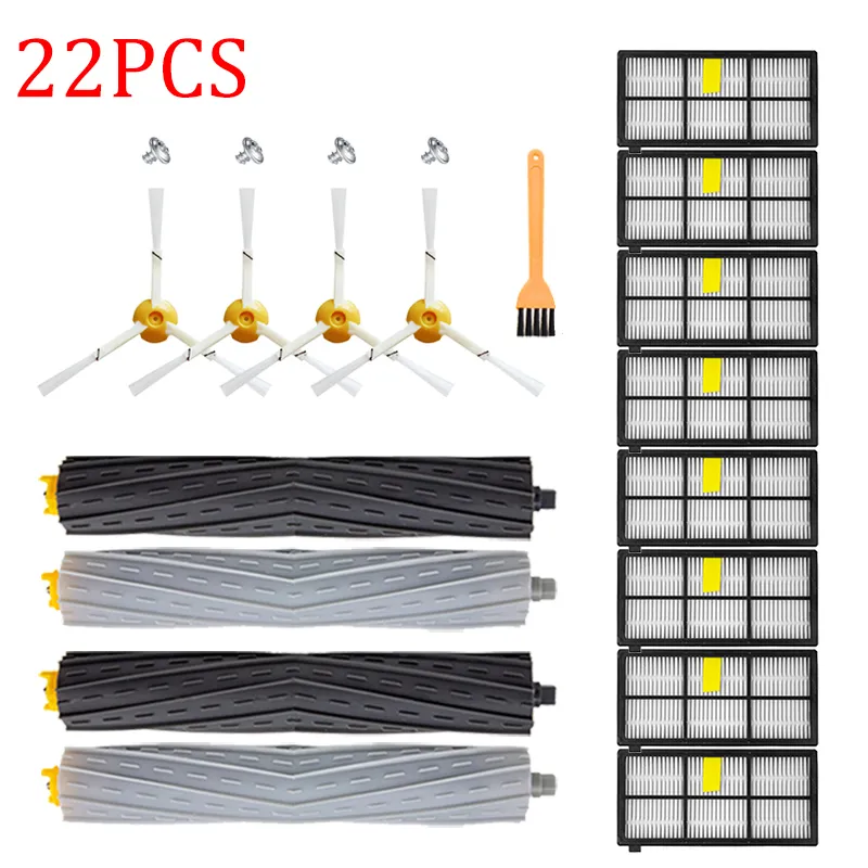 22 Pcs Kit de Acessórios para Irobot Roomba 800 900 Series 805 864 871 891 960 961 Escova de Rolo para Aspirador GERTIZ