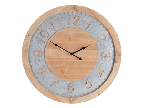 Reloj de Pared BIGBUY HOME 46185 (Madera - Marrón - 60 x 4.5 x 60 cm)