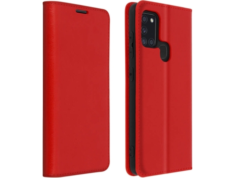 Funda Samsung Galaxy A21S AVIZAR Cartera Rojo