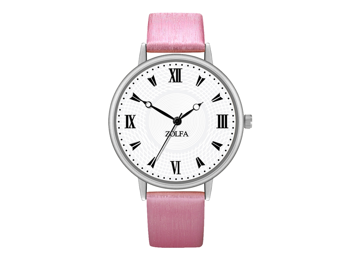 Reloj De Pulsera Analógico De Cuarzo De Lujo Informal Para Parejas En Color Rosa Y Rojo.