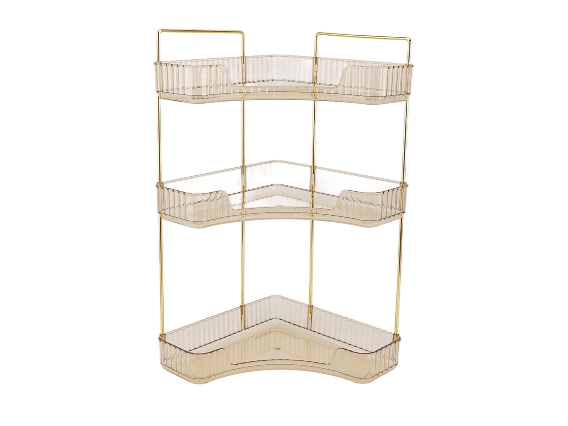 Organizador de maquillaje de 3 niveles para la esquina del baño - Diseño estético