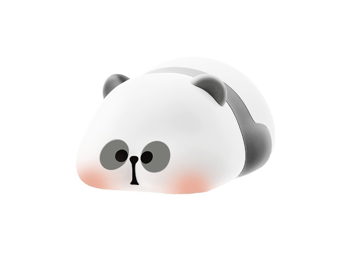 Luz nocturna de panda de silicona para decoración de guardería, lámpara para dormir con brillo de 3 engranajes de 1200 mAh, lámpara táctil recargable para dormitorio de niños IKIKSO