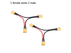 Adaptadores De Cable Xt60 Para Batería Lipo Rc (1 Hembra A 2 Machos)