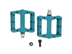 Pedal De Bicicleta Con Rodamiento Antideslizante, Rosca Fina, Ajuste Firme Para Bicicletas De Montaña, Azul.