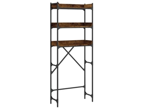 Estantería lavadora madera VIDAXL ingeniería roble humo (67x25x163 cm)