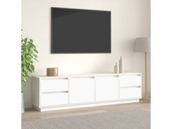 Mueble De Tv | Armario Para Tv Madera Maciza De Pino Blanco 176x37x47,5 Cm