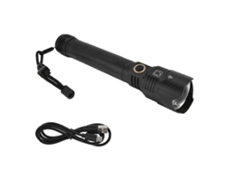 Linterna Led P72 De 5000 Lúmenes Con Zoom, Resistente Al Agua, Ideal Para Emergencias En Camping Y C