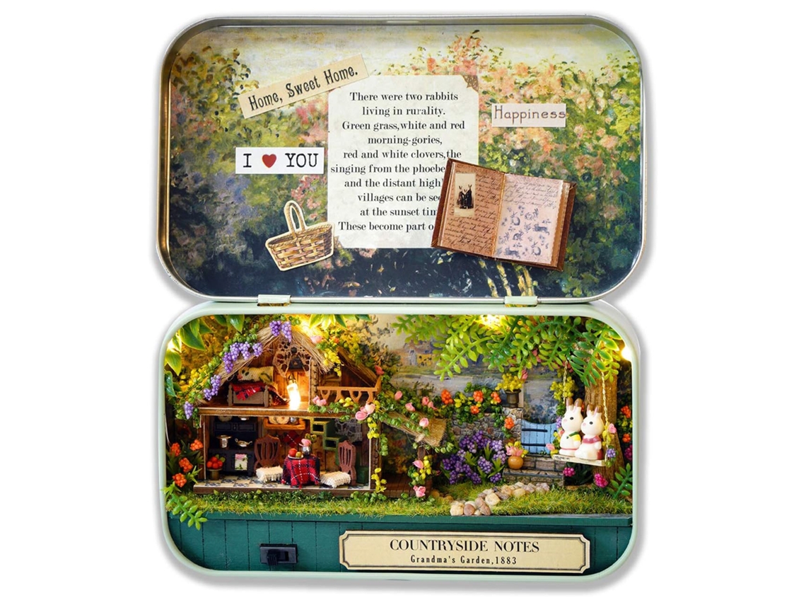 Diario de jardín plegable 3D con luces LED (sin dimensiones)