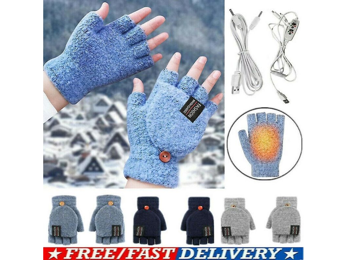 2026-guantes Calientes Recargables Usb Para Invierno Con Media Y Toda Falange Unisex