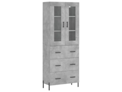 Maison Exclusive - Aparador Alto Madera Contrachapada Gris Hormigón 69,5x34x180 Cm