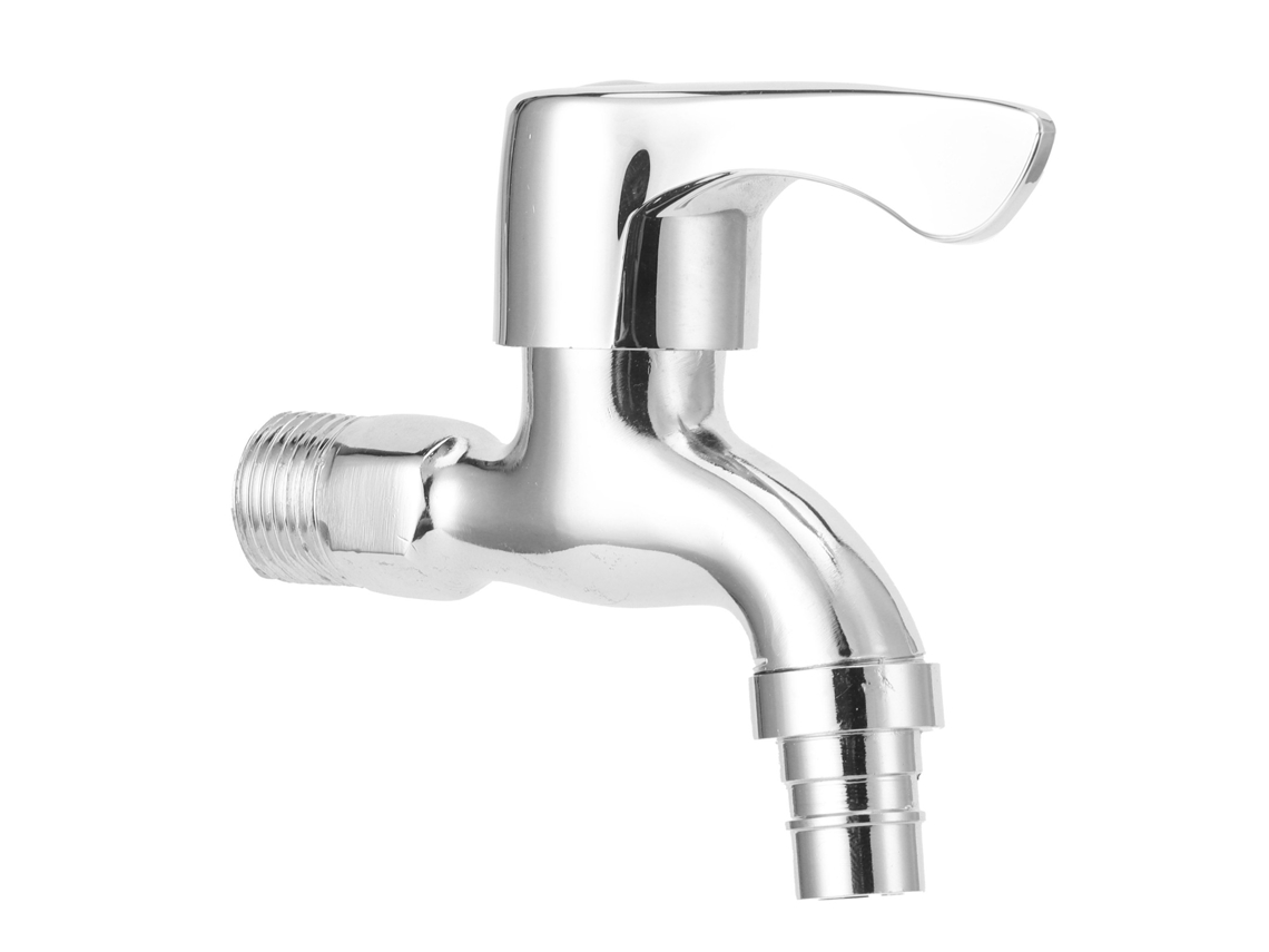 Caño de pared con rosca macho G1/2, de un solo agua fría, para lavabo y fregona.