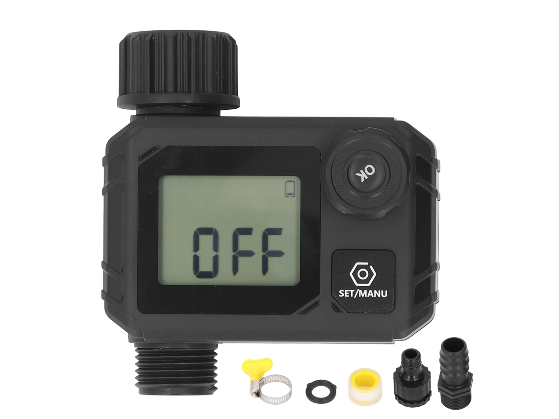 Temporizador De Riego Programable Con Protección Ip55 Contra El Agua Y Botón De Ajuste Continuo Para Jardín.