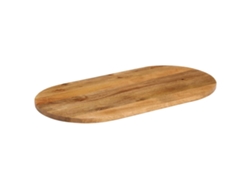 Tablero De Mesa | Superficie De Mesa | Tablero De Escritorio Ovalado Madera Maciza De Mango 110x50x2,5 Cm Wsd58796