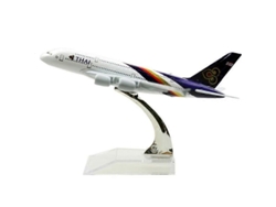 Maqueta Metálica Del Avión A380 De Thai Airways Para Niños, Regalo De Navidad, Escala 1:400.