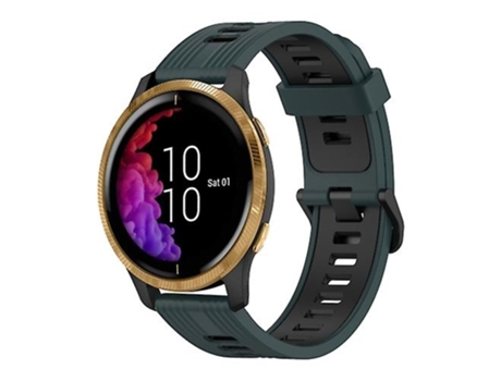 Correa Smartwatch Para Garmin Venu 20Mm Verde - Negro VENISYMLIS