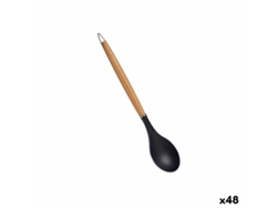Cucharón Negro Nailon Madera de haya 7x2x32,5 cm (48 Unidades)