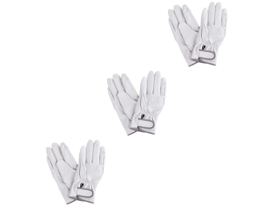 Juego De 3 Pares De Guantes De Soldadura Ajustables De Algodón Y Cuero Para Estufas Y Hornos.