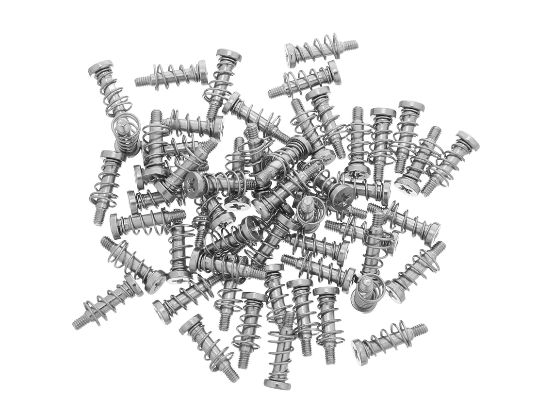100 Tornillos De Cabeza Plana Redonda Para Ventiladores De Carcasas De Ordenador Con Muelle
