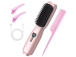 Plancha de pelo inalámbrica, portátil, con carga USB, peine eléctrico, recargable, Chaberlu