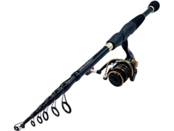 Caña Telescópica Para Señuelos De 1,6 A 2,4 M Con Carrete Giratorio, Alta Velocidad, Kit Completo Pesca (1,...