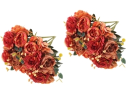 8 Piezas De Ramo De Flores Artificiales Clásicas Para Decoración Nupcial