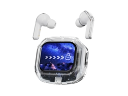 Auriculares Bluetooth Blancos Con Pantalla Lcd Táctil, 20+ Idiomas, Cancelación De Ruido Inteligente
