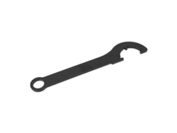 Llave De Gancho Portátil Negra, De Acero, Tamaño 45, Diseño Ergonómico Para Máquinas Y Tornillos.