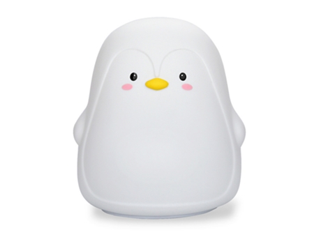 USB Recargable - Lámpara de Noche Pingüino - Luces de Colores - Blanco ZMDECQNA