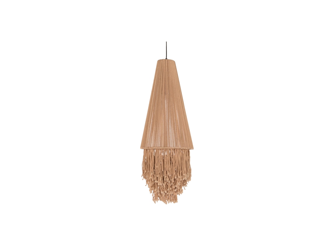 Lampara Techo Algodon Metal Flecos 35x35x100cm