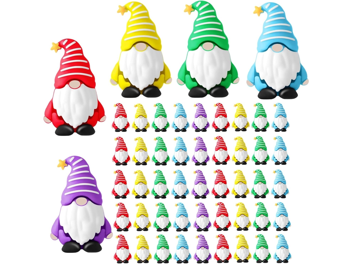 Figuritas Gnomos Jardín Pequeños 50 Piezas Figura Decorativa Pascua Patio Mesita Noche Escritorio Estantería |