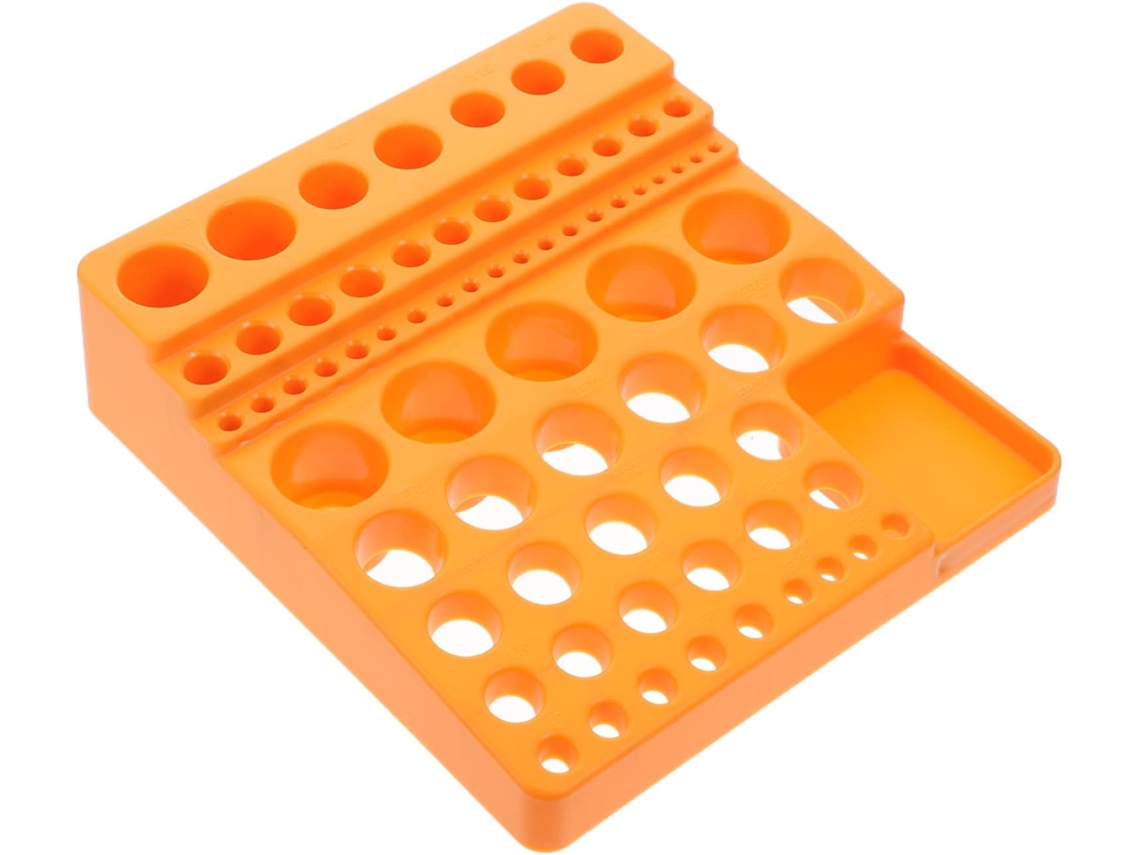 Caja De Almacenamiento De Herramientas De Perforación Con Soporte Giratorio Para Brocas, Máxima Capacidad De Organización.