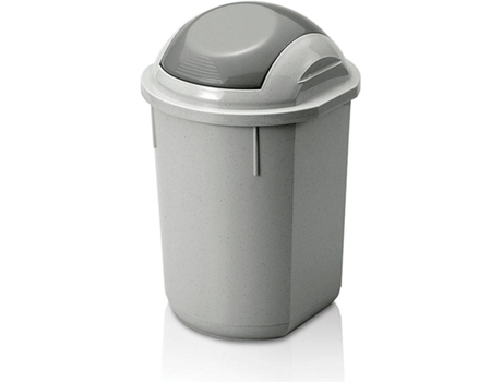 Cubo de Basura 7H SEVEN HOUSE Redondo (Gris - Polipropileno - 40 L)