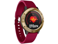 Reloj inteligente Q10 para mujer, resistente al agua IP67, con monitor de ritmo cardíaco, podómetro y rastreador de actividad física multideportivo, Bestvite (rojo)