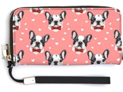 Cartera Cuero Con Cremallera Para Mujer Diseño Estampado