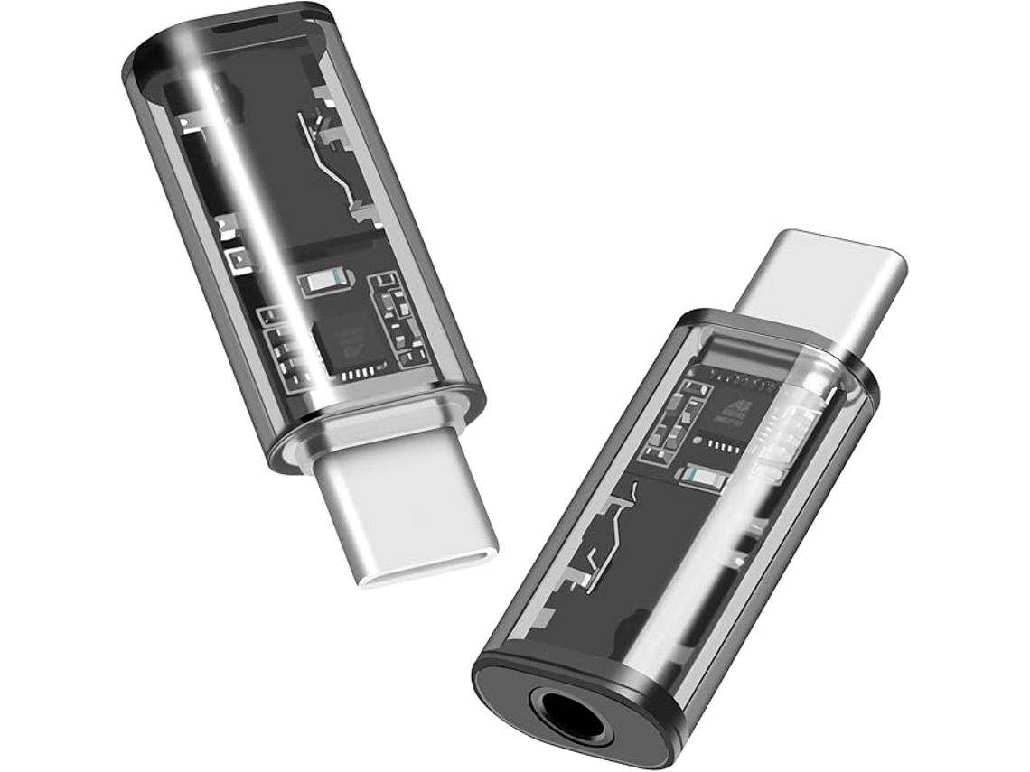 Adaptador de audio USB CA de 3,5 mm, conector hembra auxiliar para auriculares, DAC, USB C (paquete de 2)