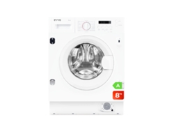 Lavadora integrable Evvo Aura 8, 8 kg, 1350 rpm, Clase energética A, Motor Inverter, Tambor Eprotect, 15 programas