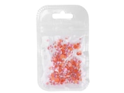 Rebe - 300 piezas de perlas de media lira DIY con base plana para decoración de uñas - Tamaños surtidos
