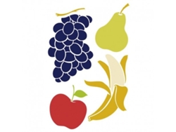 Stencil 21x15cm Frutas 300021161 Acrilex