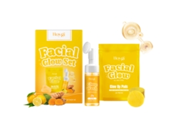 Kit de limpieza con cúrcuma para aclarar el acné y calmar la piel.