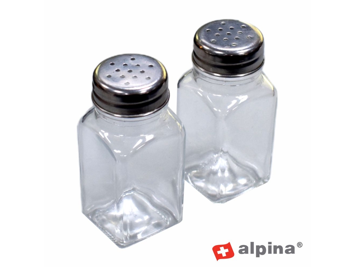 Juego De 2 Botes Para Especias De 4x4x9cm Alpina