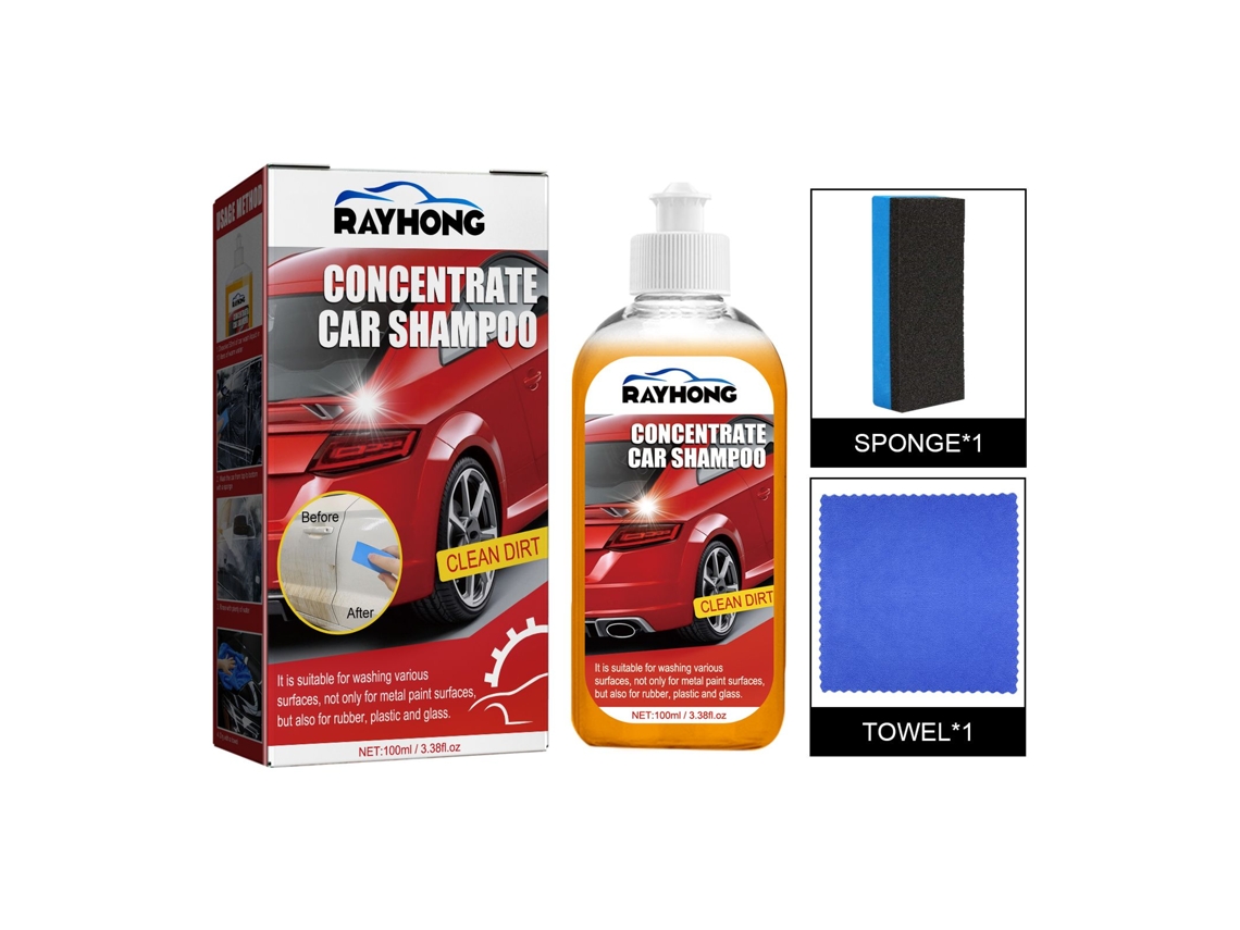 Líquido concentrado para un lavado de autos eficiente