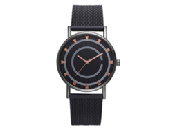 Reloj De Pulsera Clásico De Cuarzo Fanteeda Para Hombre Y Mujer, Color Negro Y Oro Rosa.