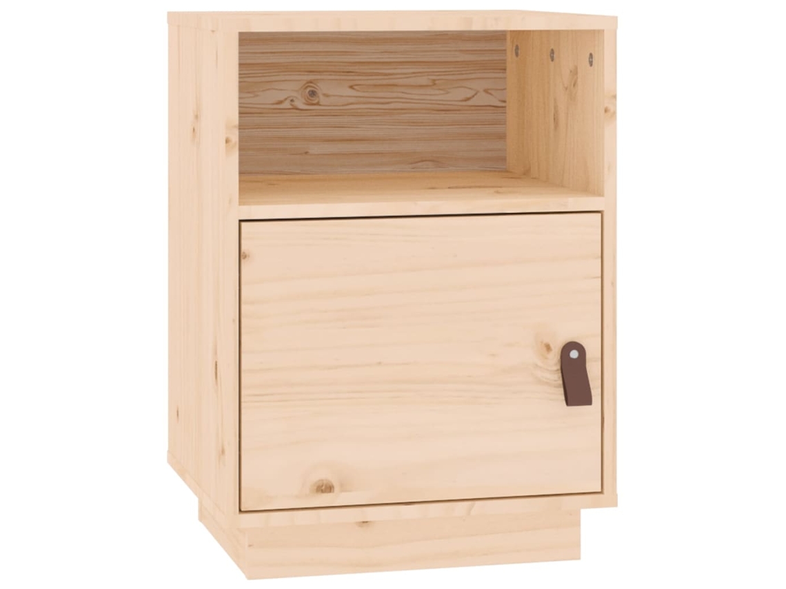 Mesita de Noche 40X34X55 Cm Madera de Pino Maciza
