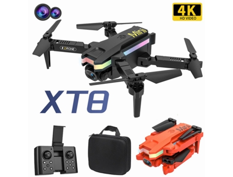 XT8 Mini Drone (4K - Duración de la batería: 10 min - Negro) YIZHOOD