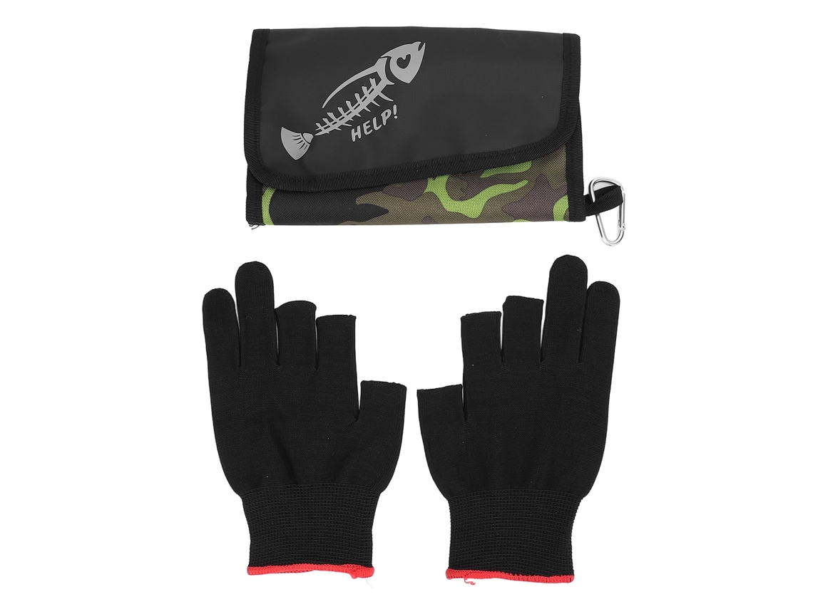 Bolsa Impermeable Para Guardar Cebo Blando Con 6 Bolsas Selladas Y Guantes De Pesca Antideslizantes.