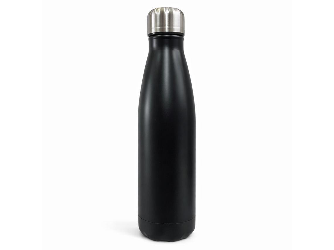 Botella térmica de aluminio de 500 ml, color negro (Bk 668-26)